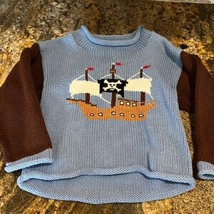 Boys size 5 pirate ship sweater.